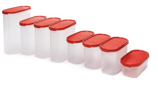 Signoraware Oval Modular Multi-Purpose Plastic Containers Set of 8 with Lid for Kitchen | Food Grade BPA Free Leak Proof (Set Contains -2.3Litersx1 | 1.7Litresx3 | 1.1 Litresx3 | 500mlx3) - Image 2
